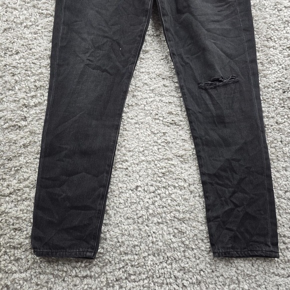 Frame Jeans Womens 29 Black Distressed Le Original Skinny High Rise Denim Punk - Picture 3 of 16